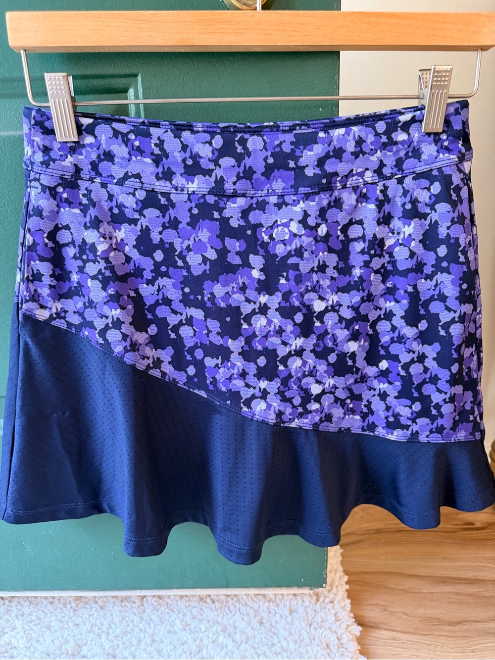 Grand Slam Purple Floral & Navy Athletic Skirt